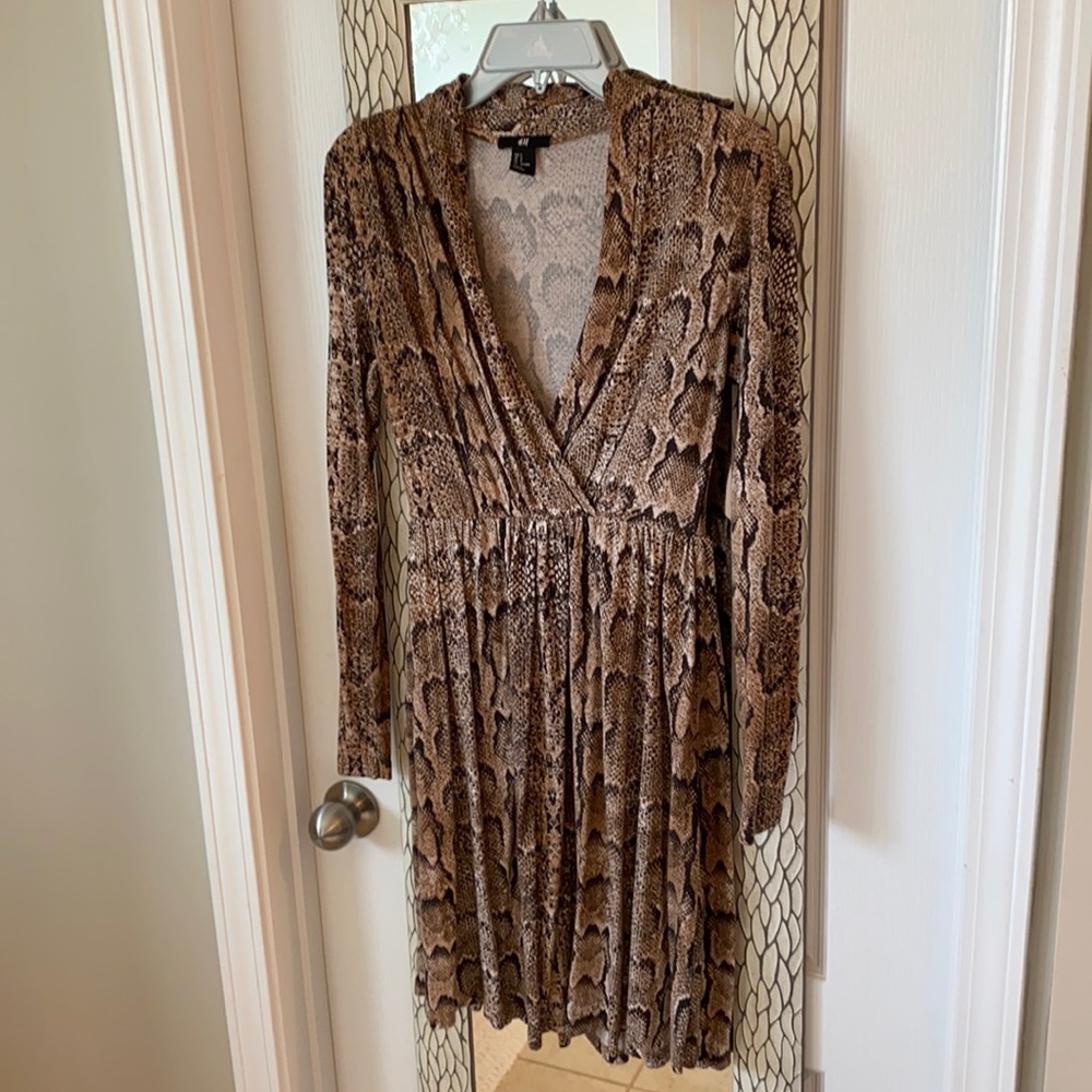 H&M snake print dress
